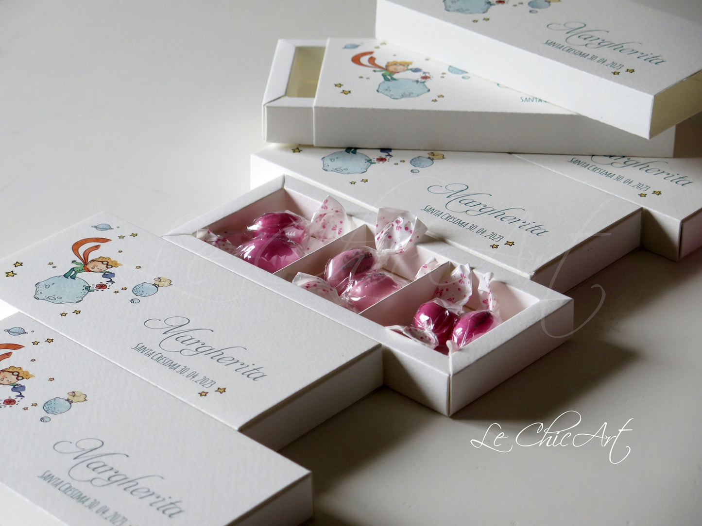 Set 10 Scatole Degustazione cresima comunione 3 Scomparti Piccolo Principe