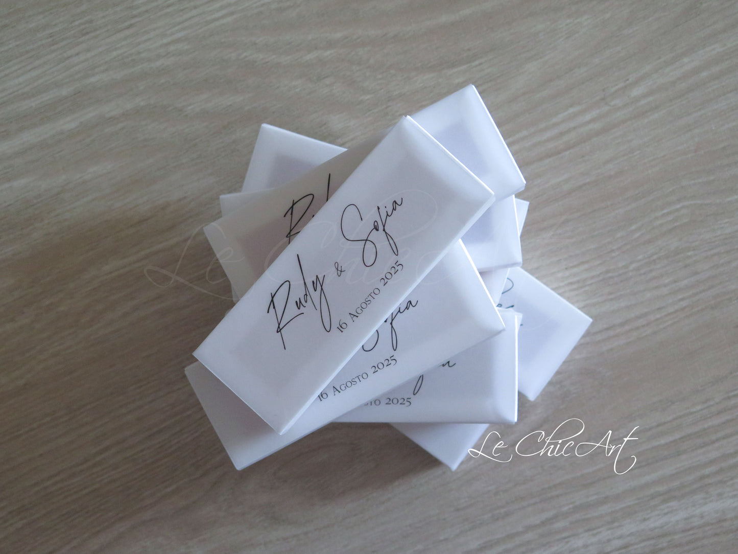 Set 20 Scatole porta confetti Sfilo-Bomboniera semi trasparente Total White
