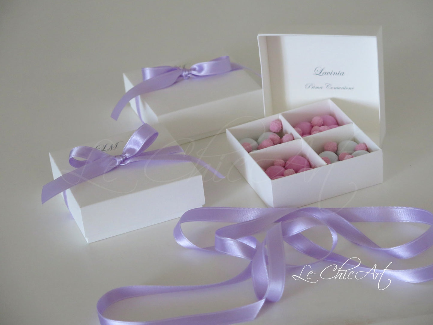 Set 10pz Scatola Degustazione Confetti 4 Scomparti | Farfalline comunione