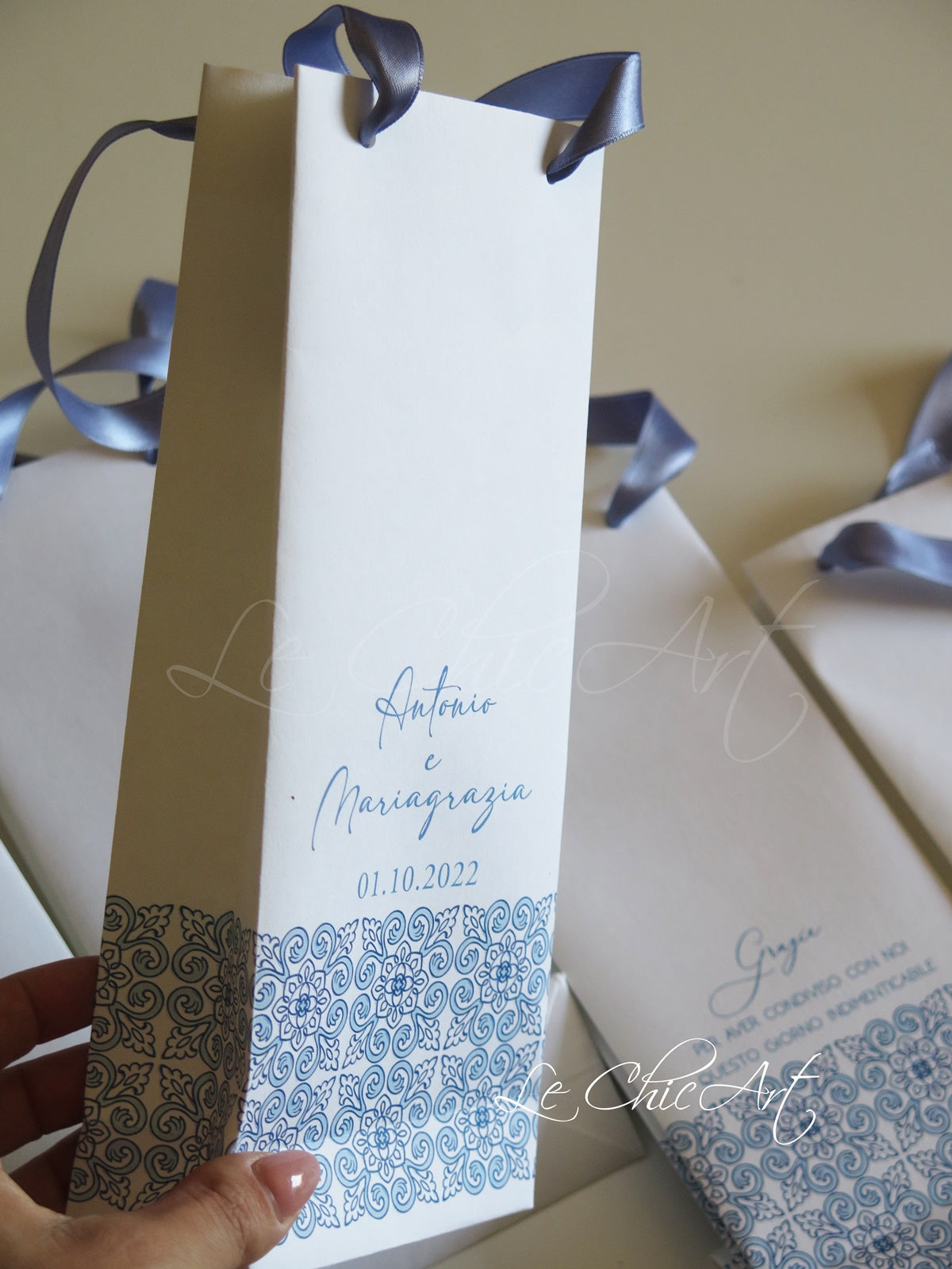 Bag con manici in doppio raso 24x10x5cm