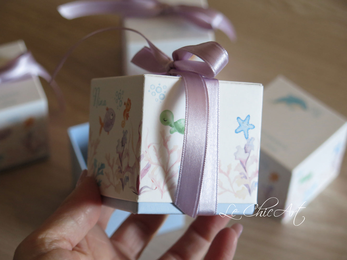Set of 20 Sea-Themed Confetti Boxes - Sea Animals
