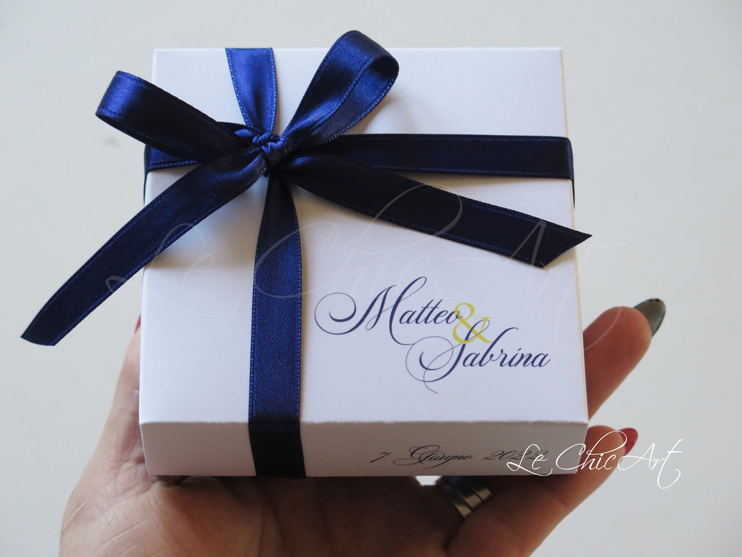 Set bomboniere matrimonio Mattonella ceramica personalizzata con calamita