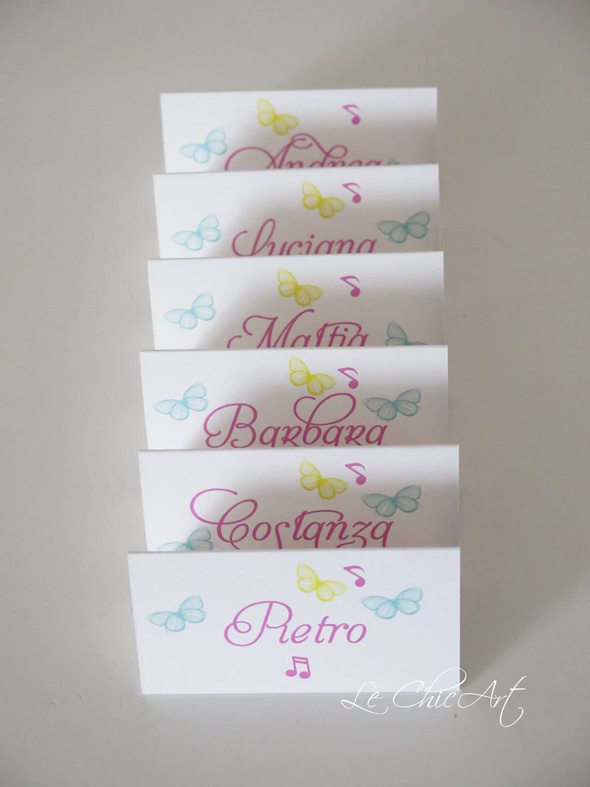 Set di segnaposti cavaliere da appoggio per Comunione, cartoncino elegante personalizzabile con nomi degli invitati