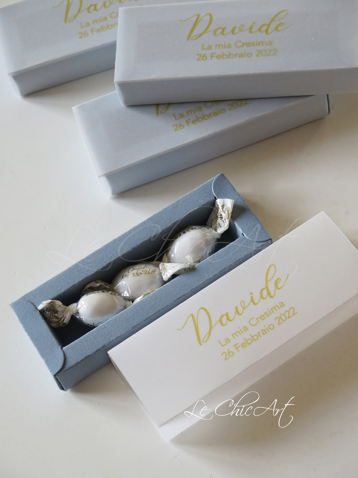 Set 20pz Scatole per confetti semi trasparenti Ocra, rosa cipria, verde salvia, carta da zucchero
