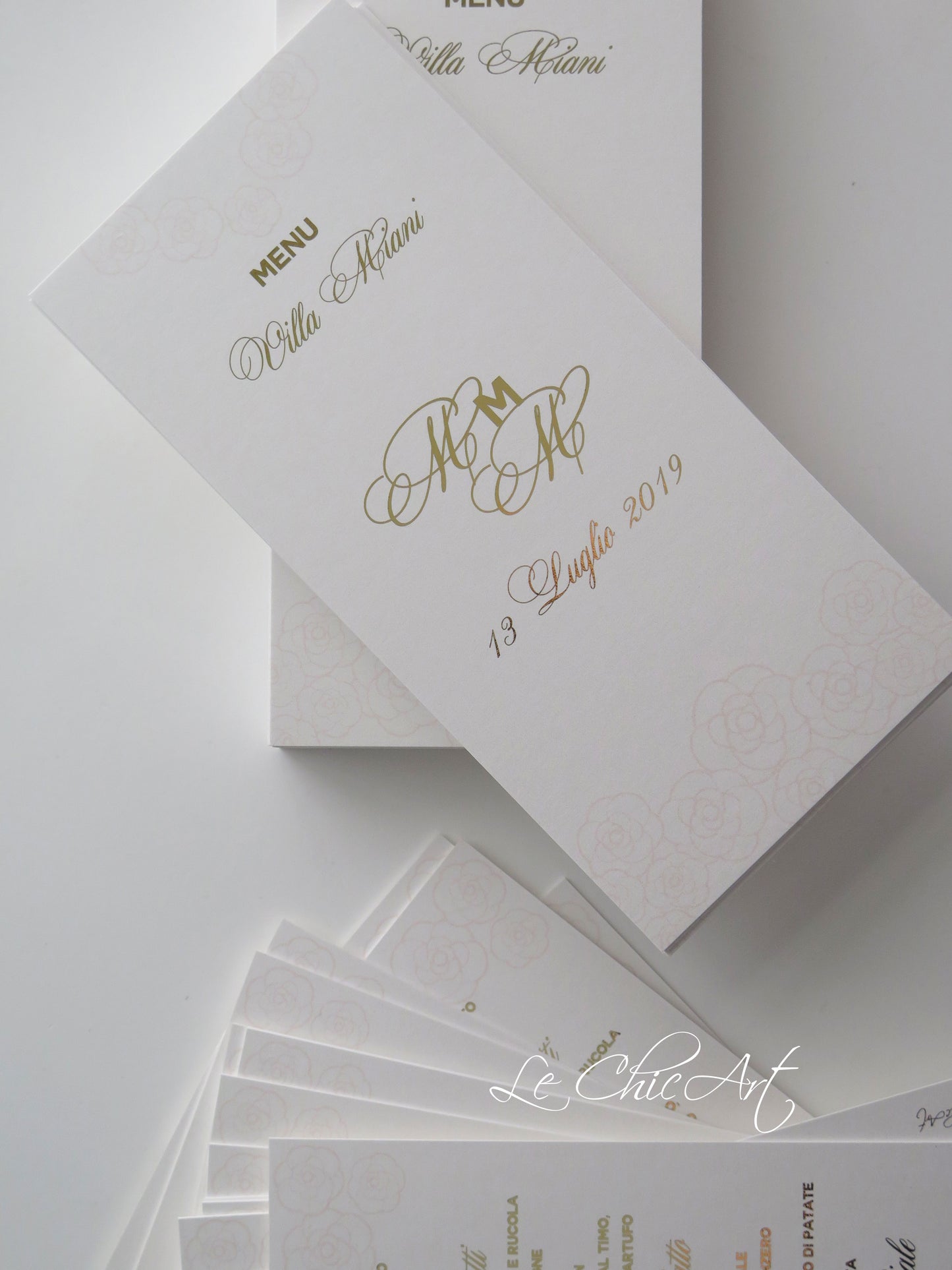 menu con camelie coco chanel