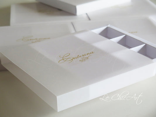 Set  Scatole degustazione confetti 6 scomparti