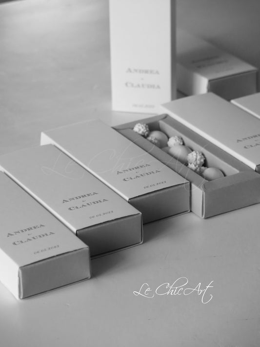 Set scatole porta confetti rosa cipria grigio perla matrimonio