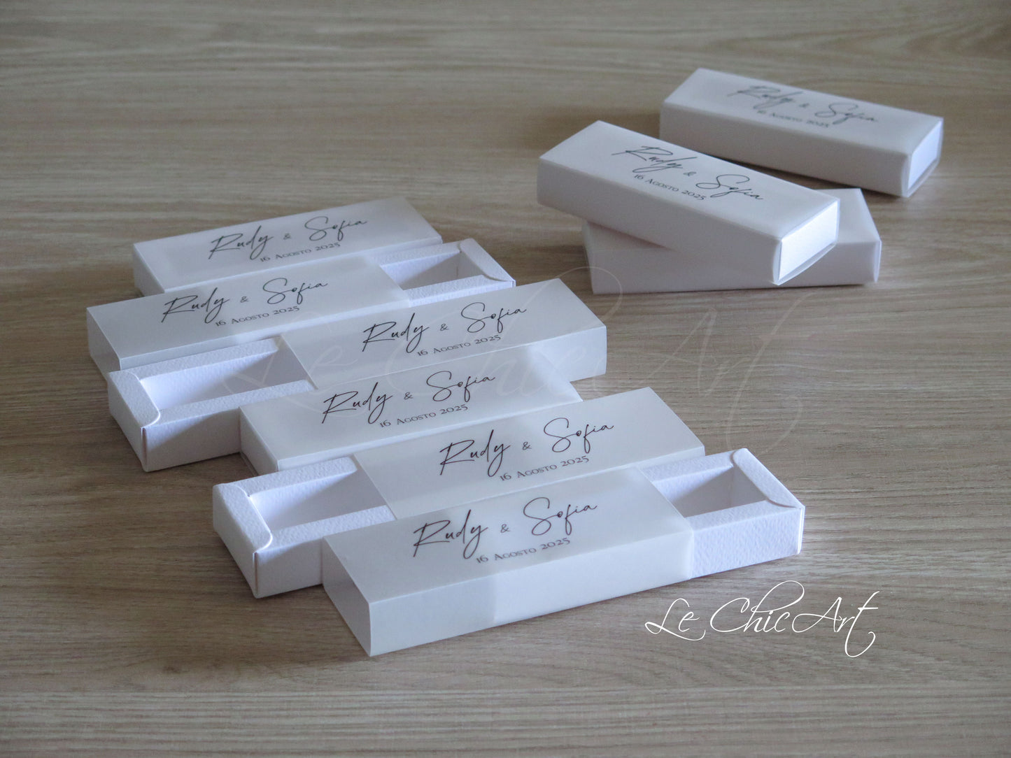 Set 20 Scatole porta confetti Sfilo-Bomboniera semi trasparente Total White