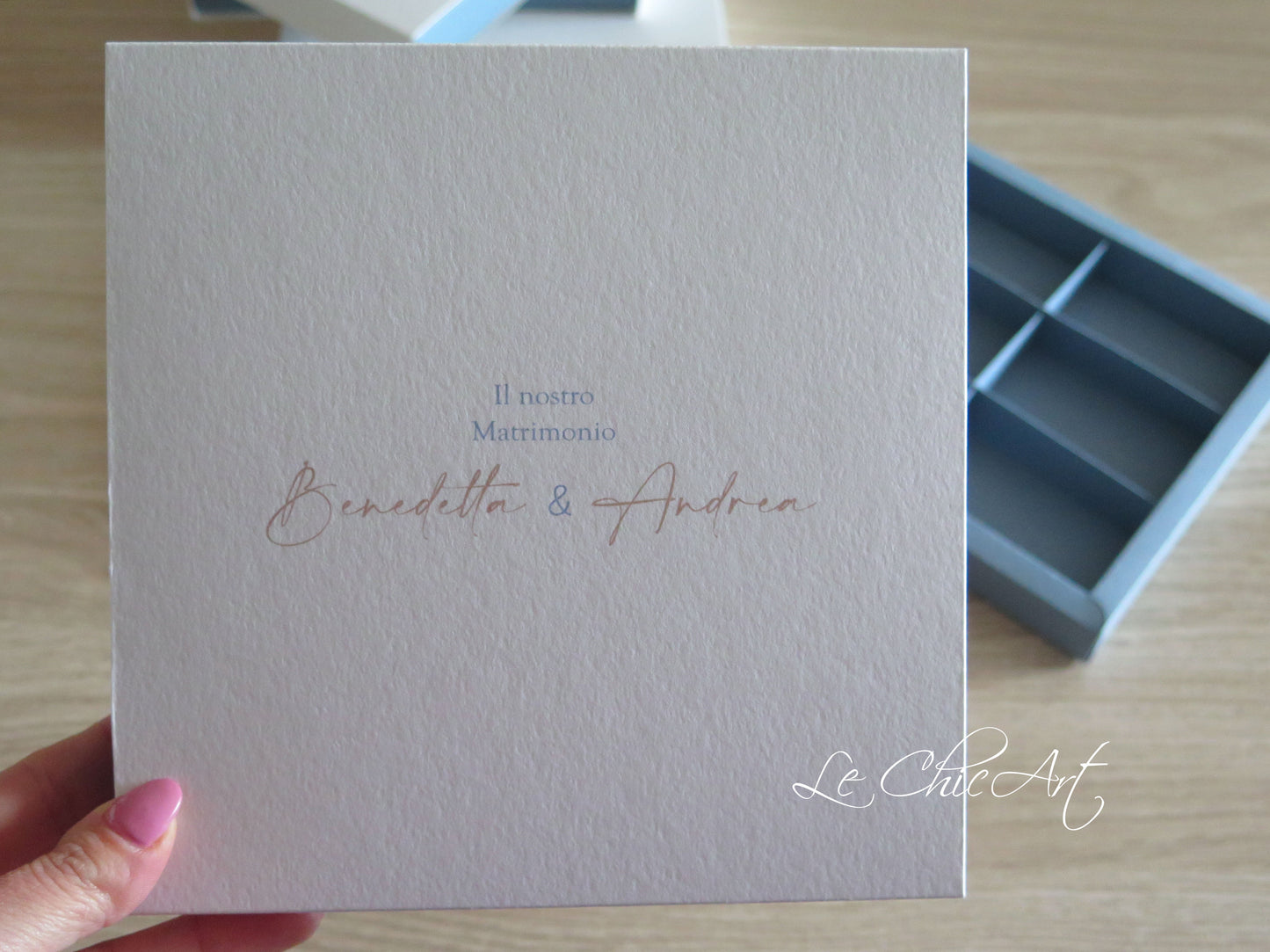 Set of 10 Wedding Promise Boxes for Tasting - Eucalyptus, Roses, and Floral Frame