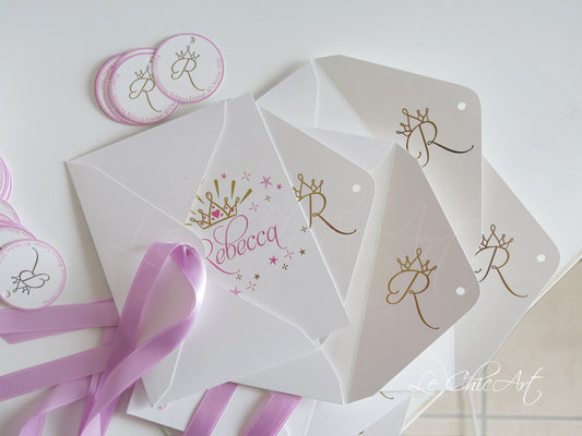 Set  Partecipazioni mod. Princess card brillante