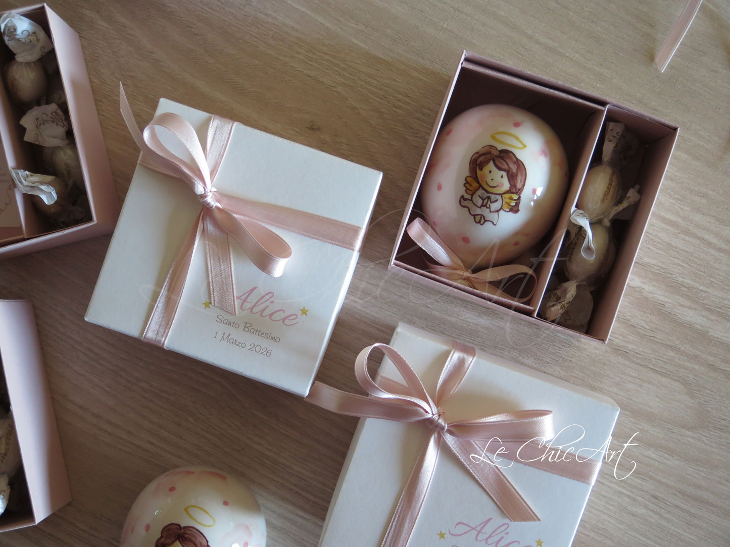 Set of 10 Large 7x8cm Ceramic Balloon Party Favors Hand Painted Teddy Bear, Lioness, Little Prince