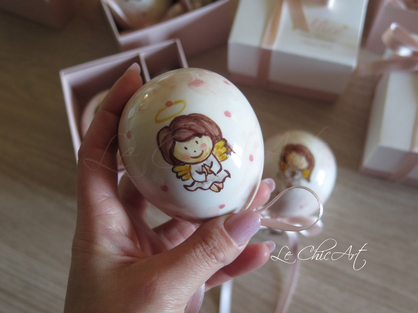 Set of 10 Large 7x8cm Ceramic Balloon Party Favors Hand Painted Teddy Bear, Lioness, Little Prince