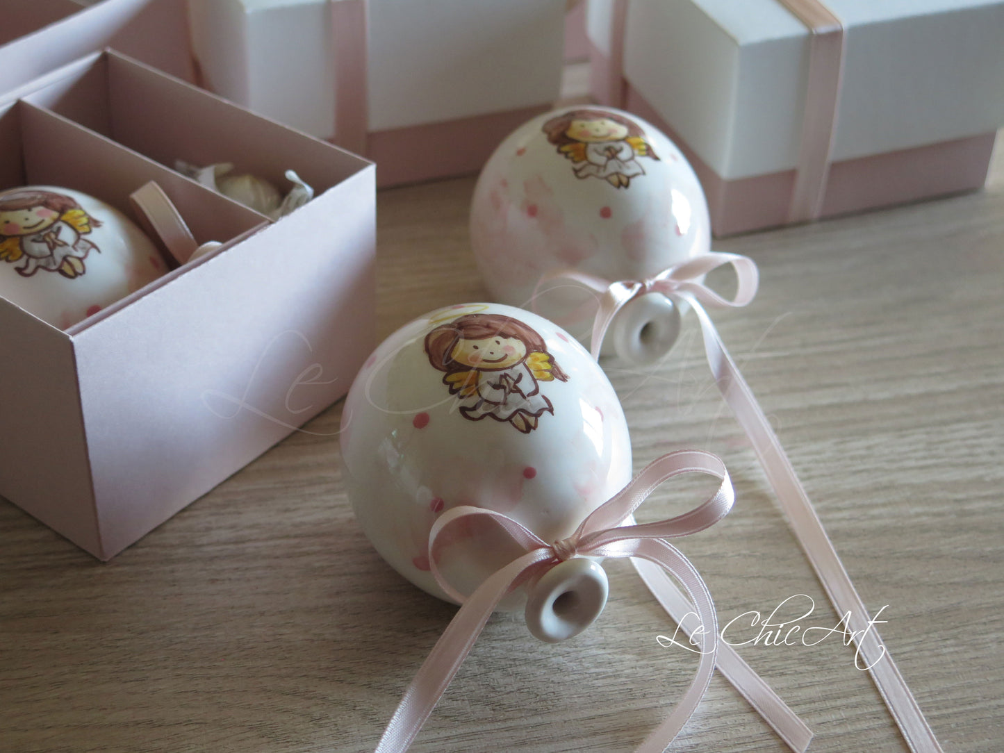 Set of 10 Large 7x8cm Ceramic Balloon Party Favors Hand Painted Teddy Bear, Lioness, Little Prince