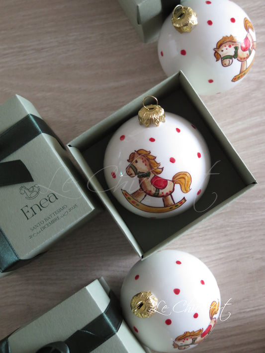 Set of 10 large 7x8cm balloon favors, hand-painted with a phrase and little flowers
