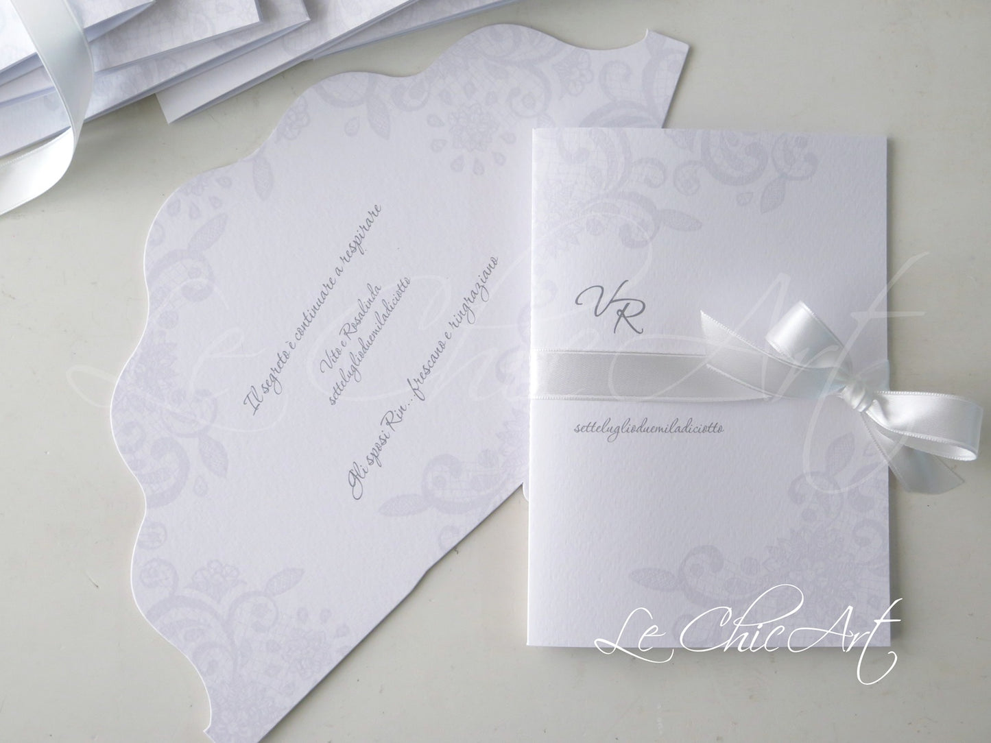 Set Ventaglio sagomato Personalizzato per Matrimonio