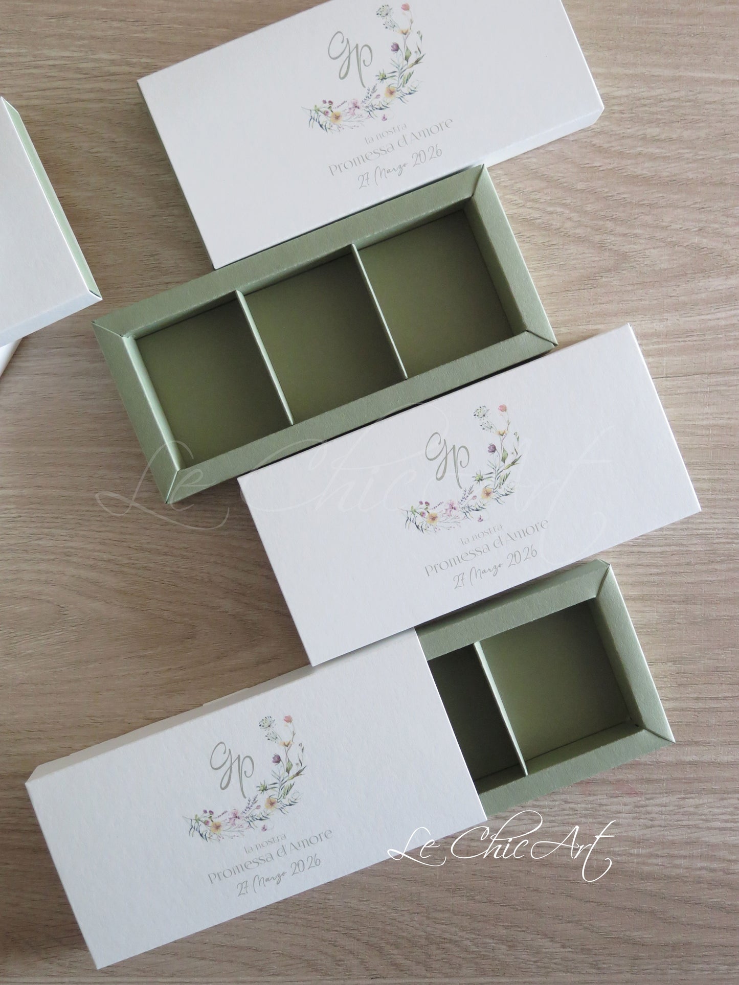 3-compartment tasting box set