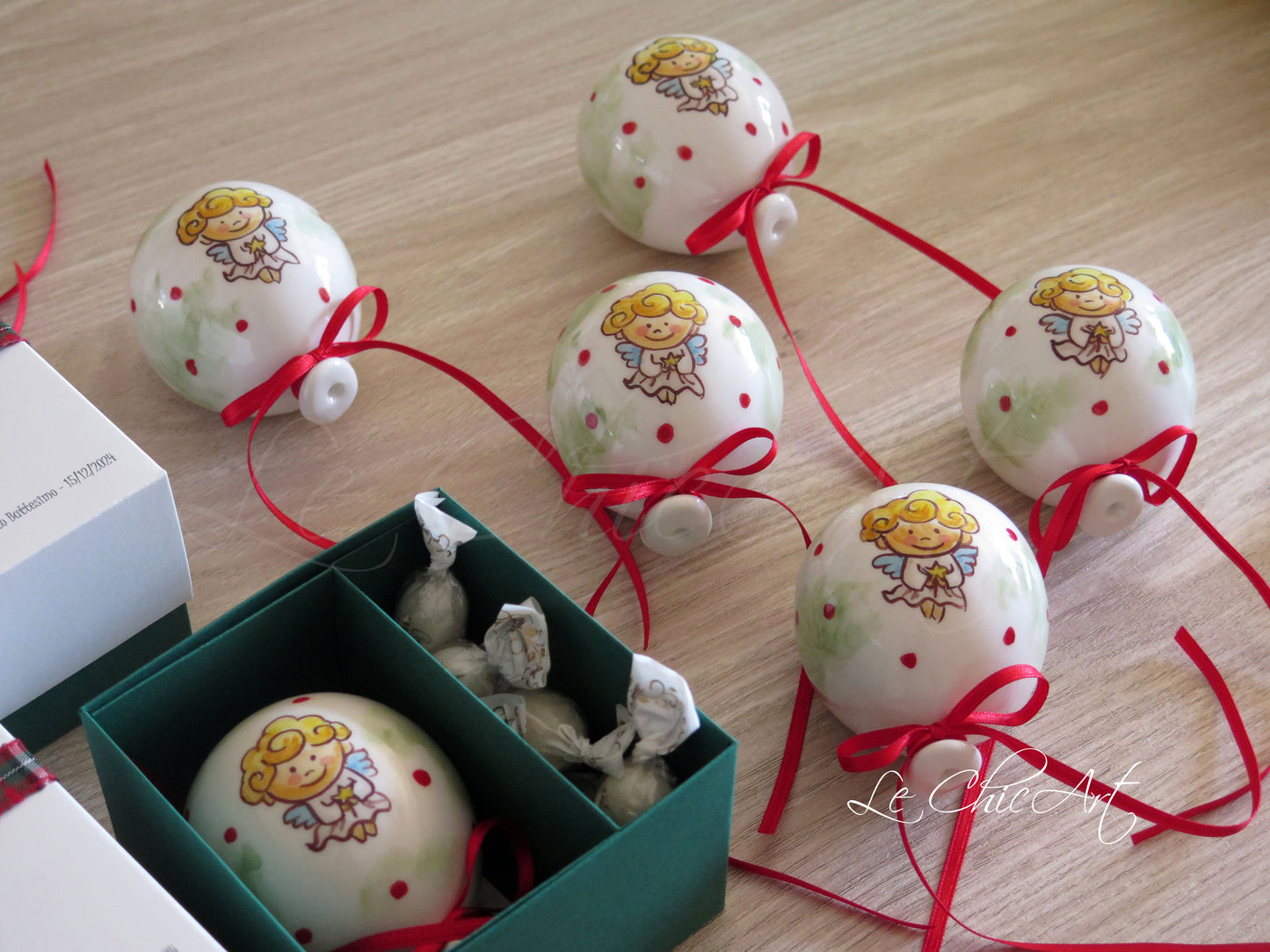 Set of 10 Large 7x8cm Ceramic Balloon Party Favors Hand Painted Teddy Bear, Lioness, Little Prince