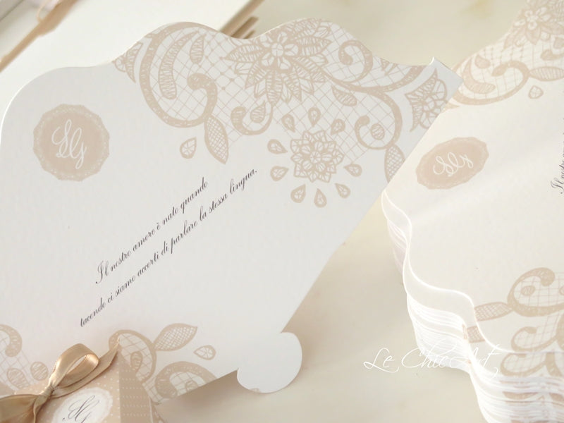 Set Ventaglio sagomato Personalizzato per Matrimonio