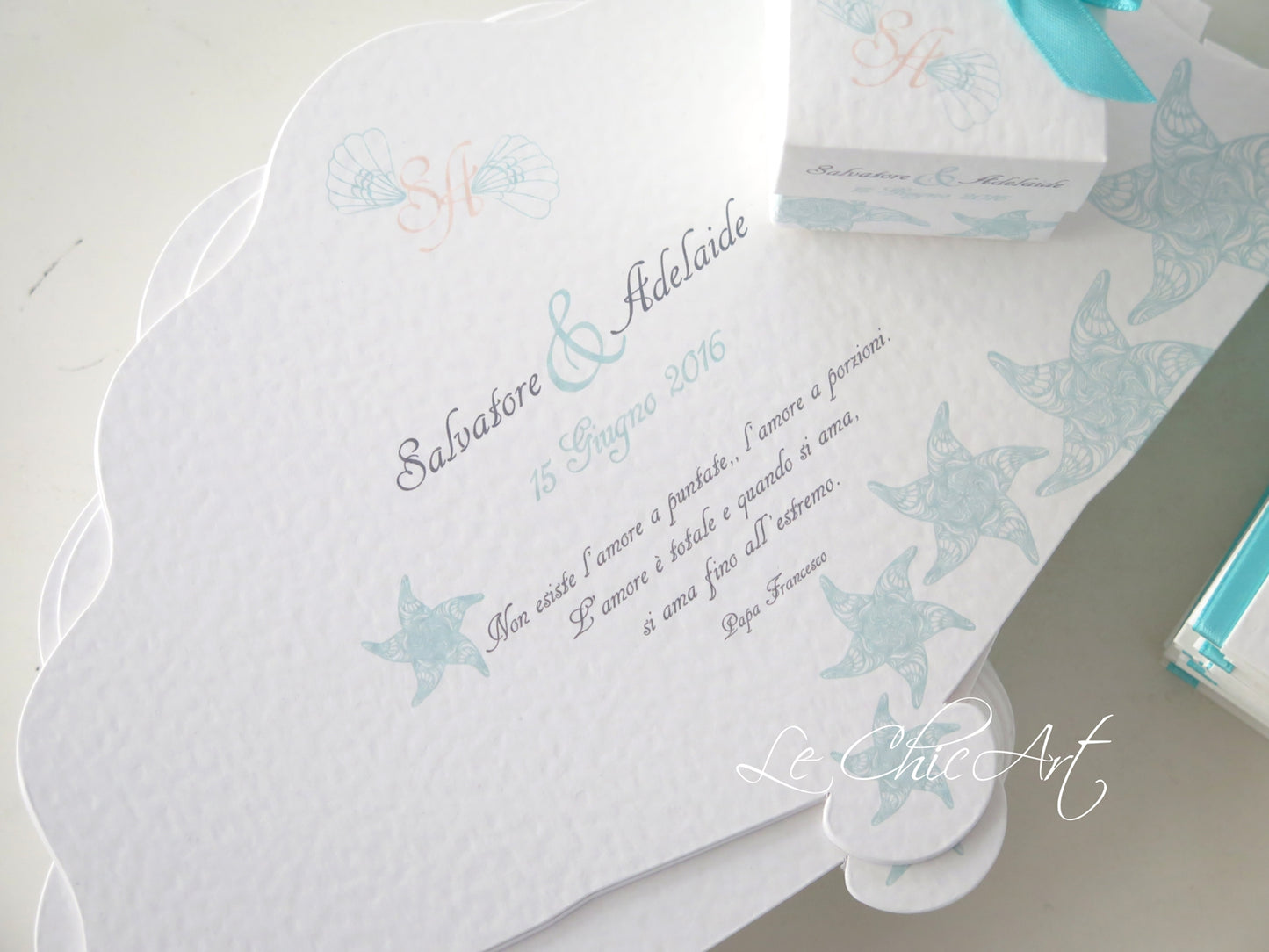 Set Ventaglio sagomato Personalizzato per Matrimonio