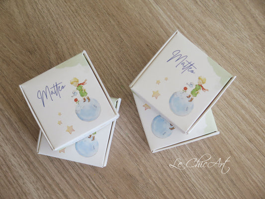 Set 20 Scatole porta confetti 6x6x3cm Prima Comunione Il Piccolo Principe