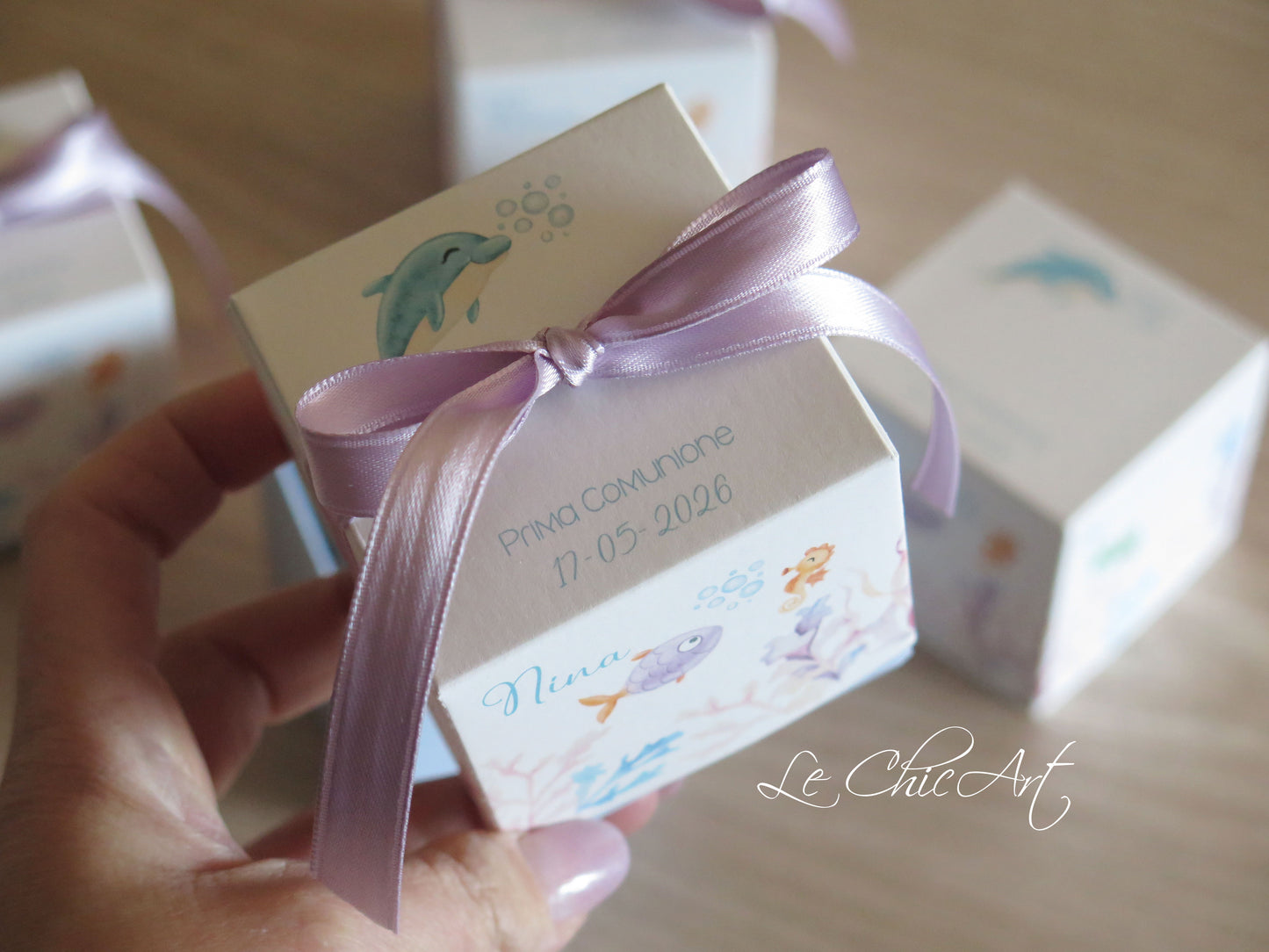 Set of 20 Sea-Themed Confetti Boxes - Sea Animals