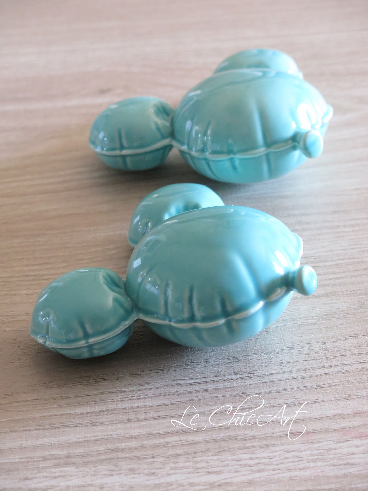 Set of 10 large 7x8cm balloon favors, hand-painted with a phrase and little flowers