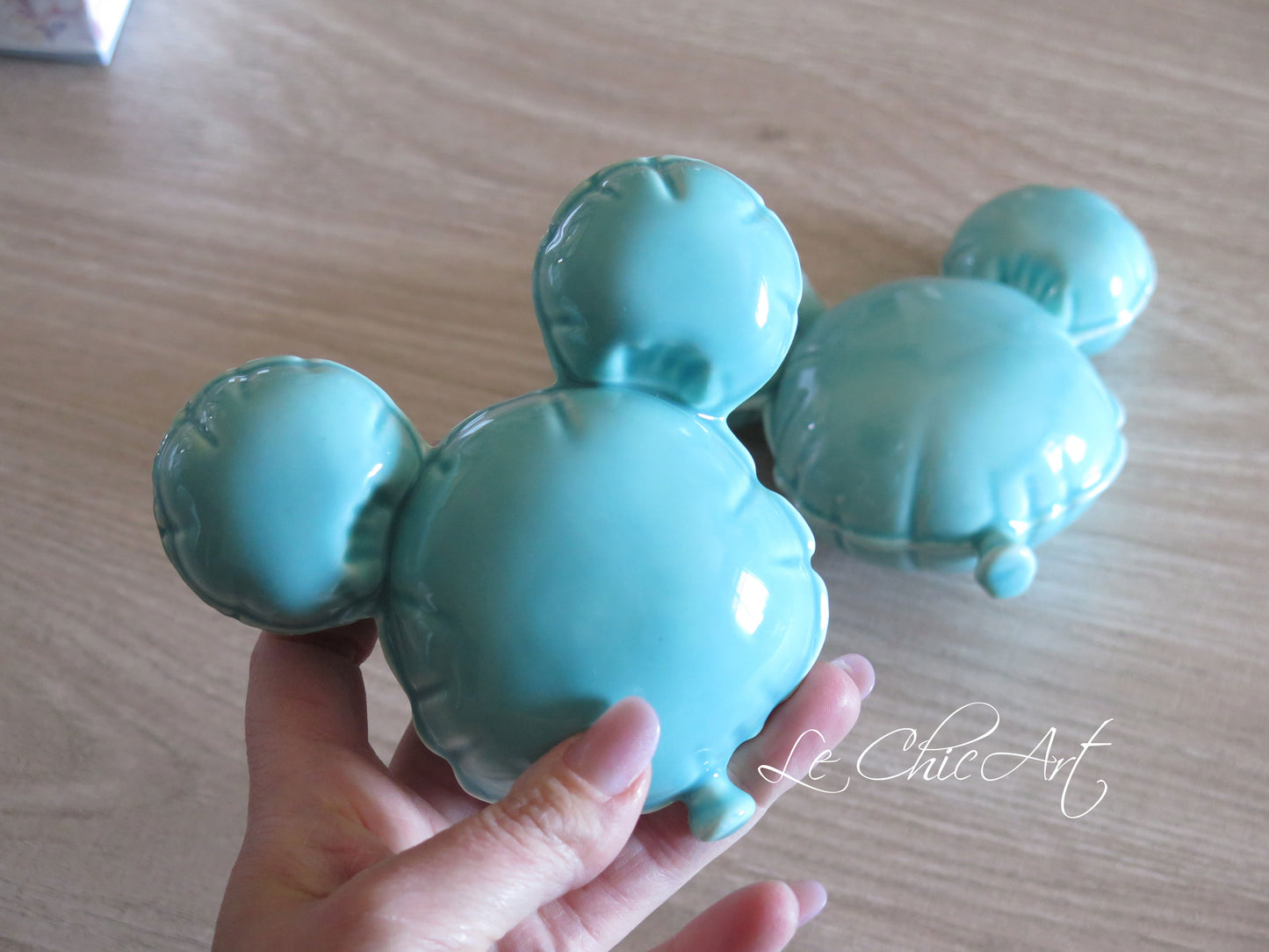 Set of 10 large 7x8cm balloon favors, hand-painted with a phrase and little flowers