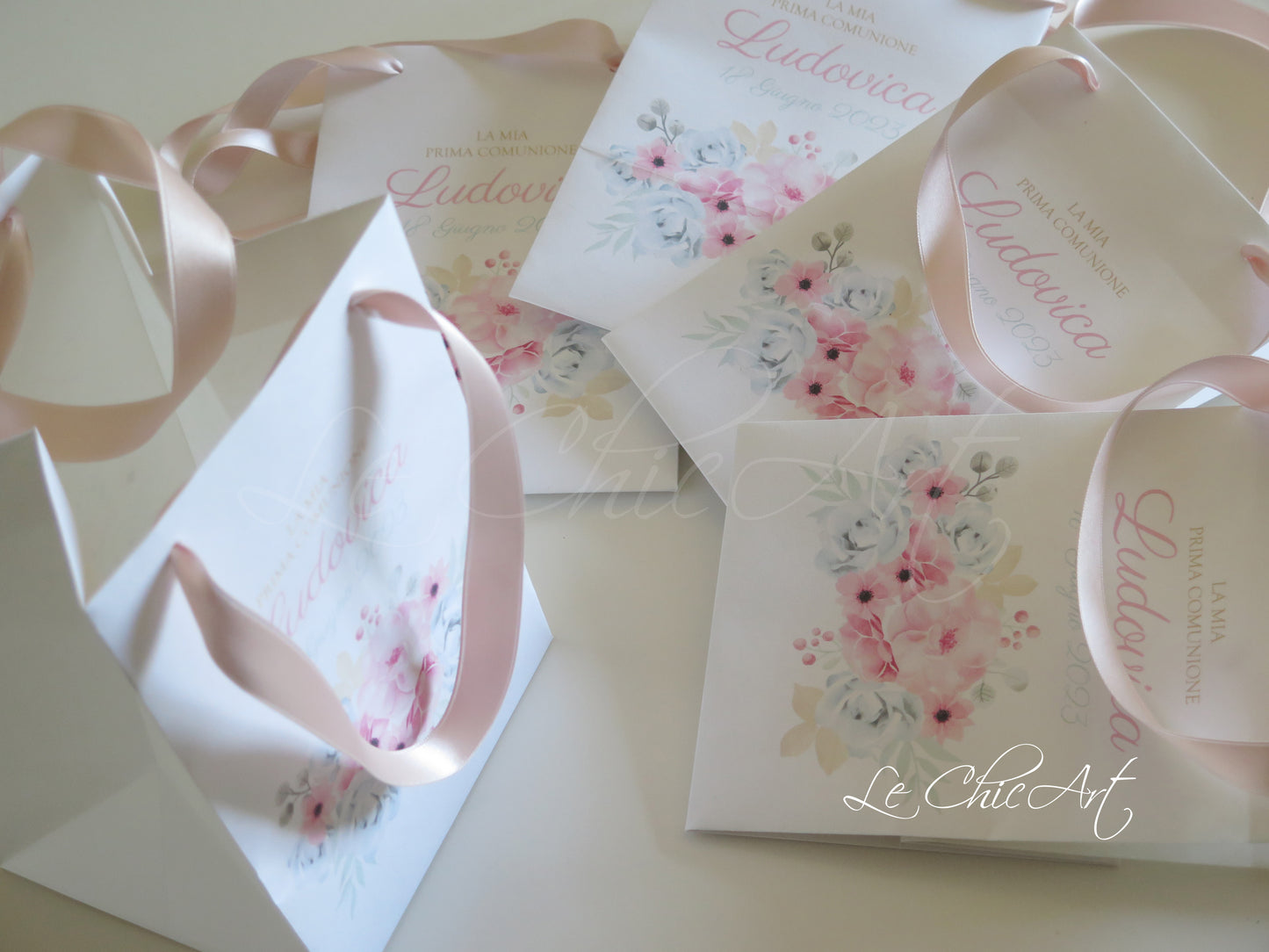 Bag con manici in doppio raso 18X13X12cm