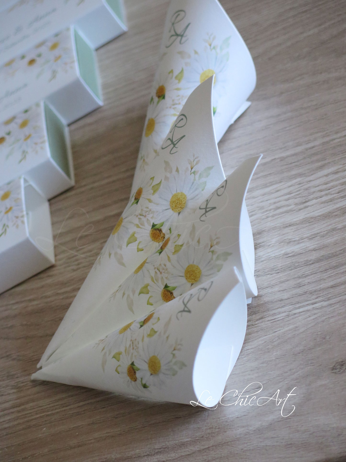 Cone Set with Print and Bow