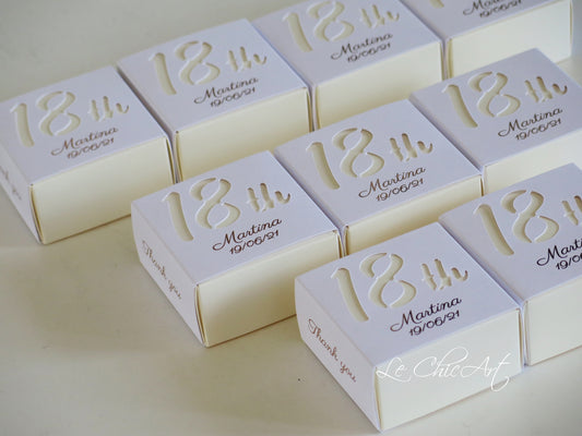 Set  Scatola porta confetti a sfilo con intaglio