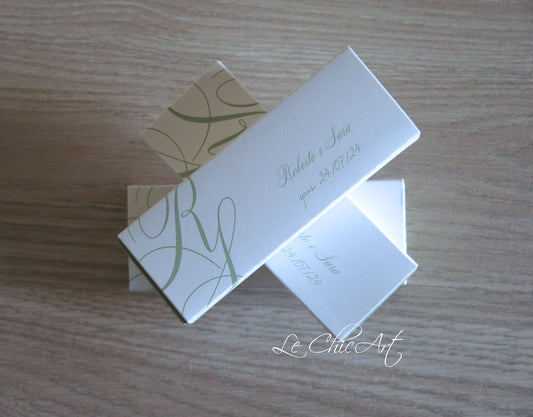 Bomboniere porta confetti verde salvia personalizzate matrimonio naturale green