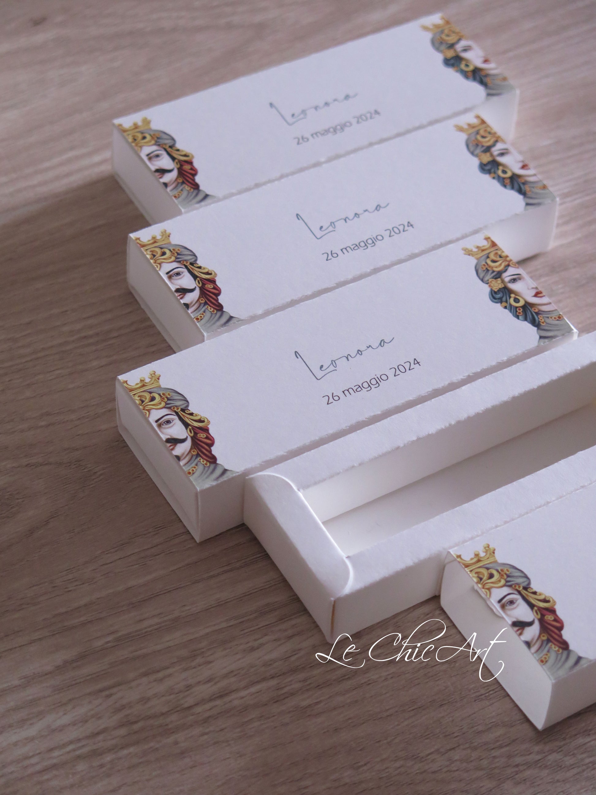 Scatole porta confetti teste di moro sicilia 12x4x2cm per comunione