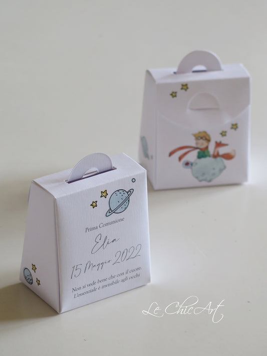 Set 20pz Bomboniere Mini Shopper Personalizzate piccolo principe