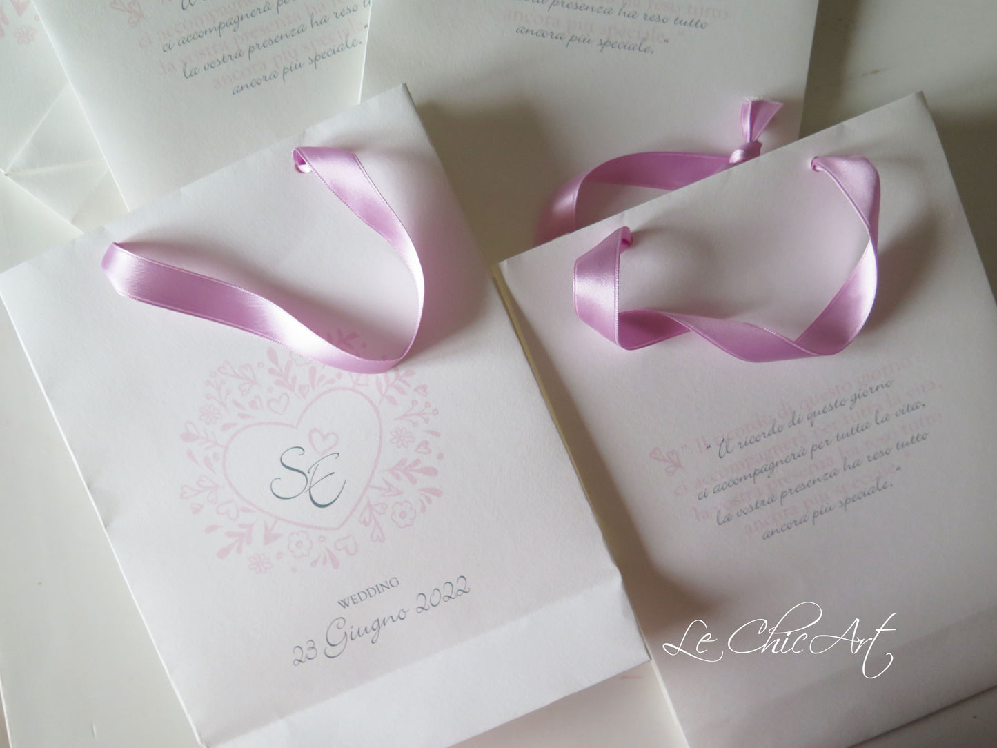 Bag con manici in doppio raso 22X18X7cm