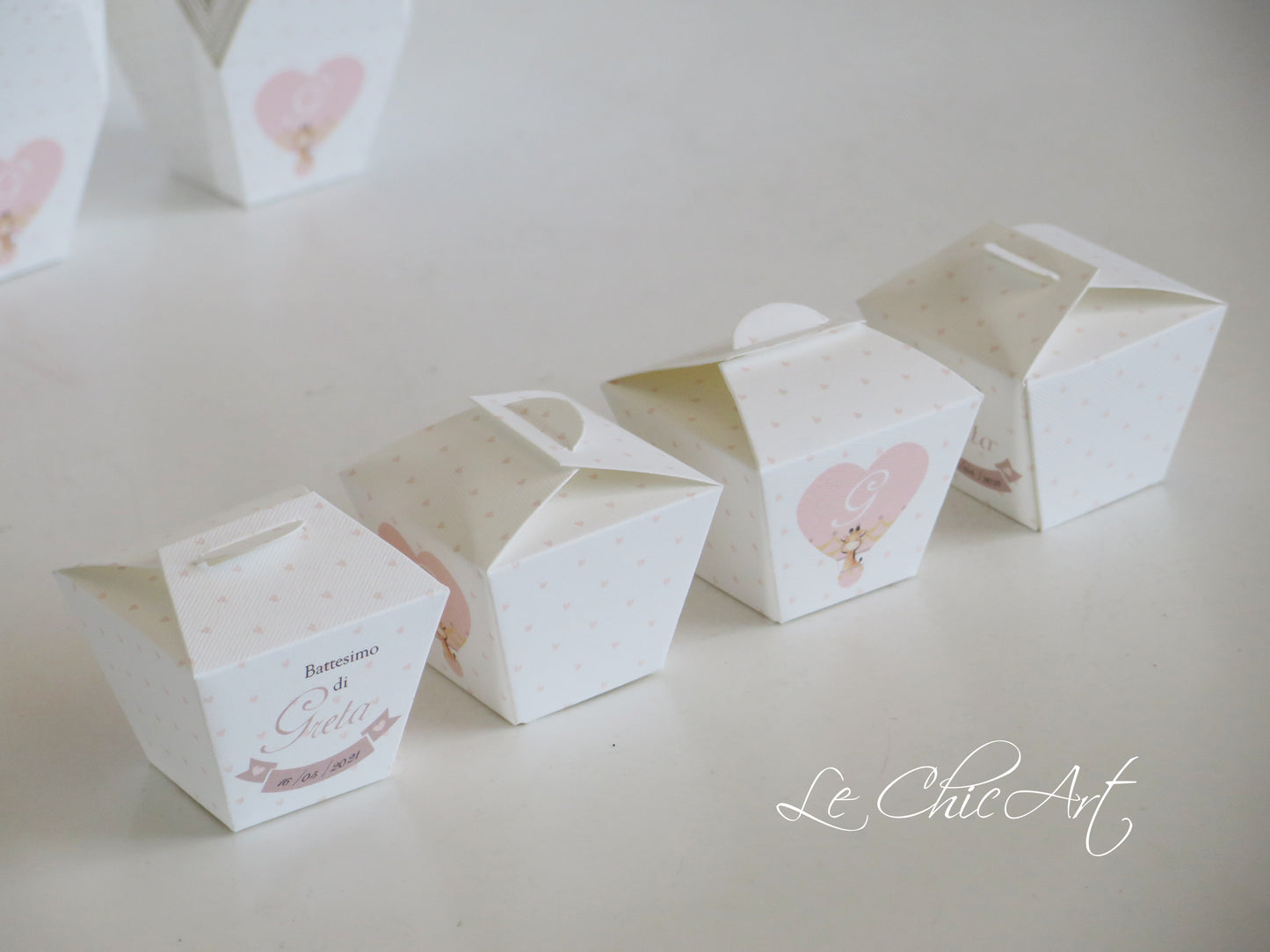Set 20 pz Candy Box Confettata - Giraffa in Mongolfiera | Portaconfetti Battesimo