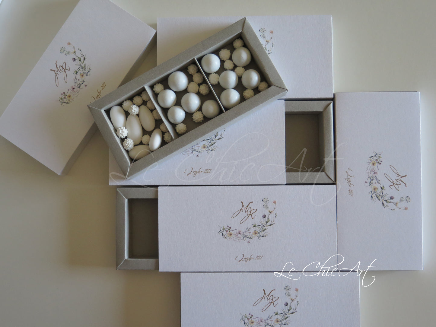 3-compartment tasting box set