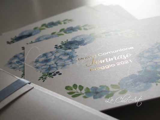 Set  Partecipazioni mod. Floral card brillante
