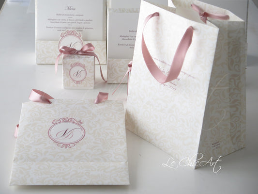 Bag con manici in doppio raso 23X18X12cm