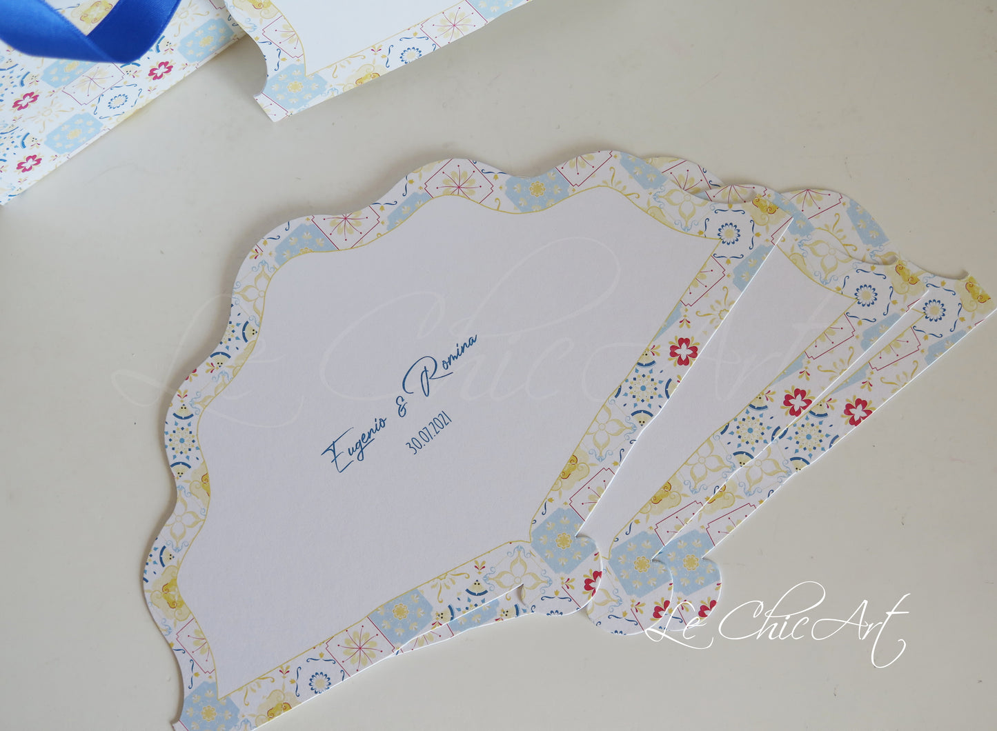 Set Ventaglio sagomato Personalizzato per Matrimonio
