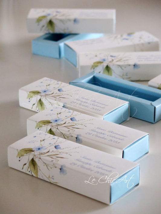 Set Scatole porta confetti a sfilo fiori campestri
