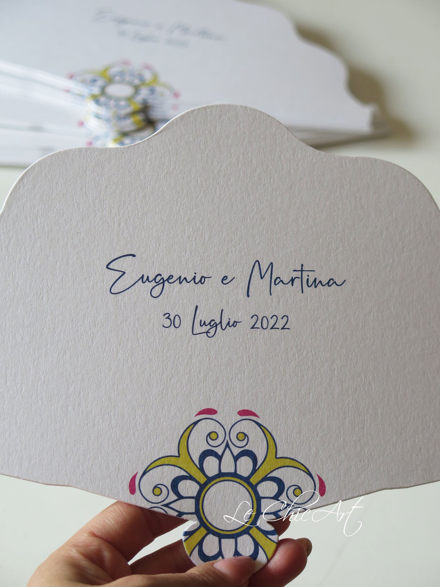 Set Ventaglio sagomato Personalizzato per Matrimonio