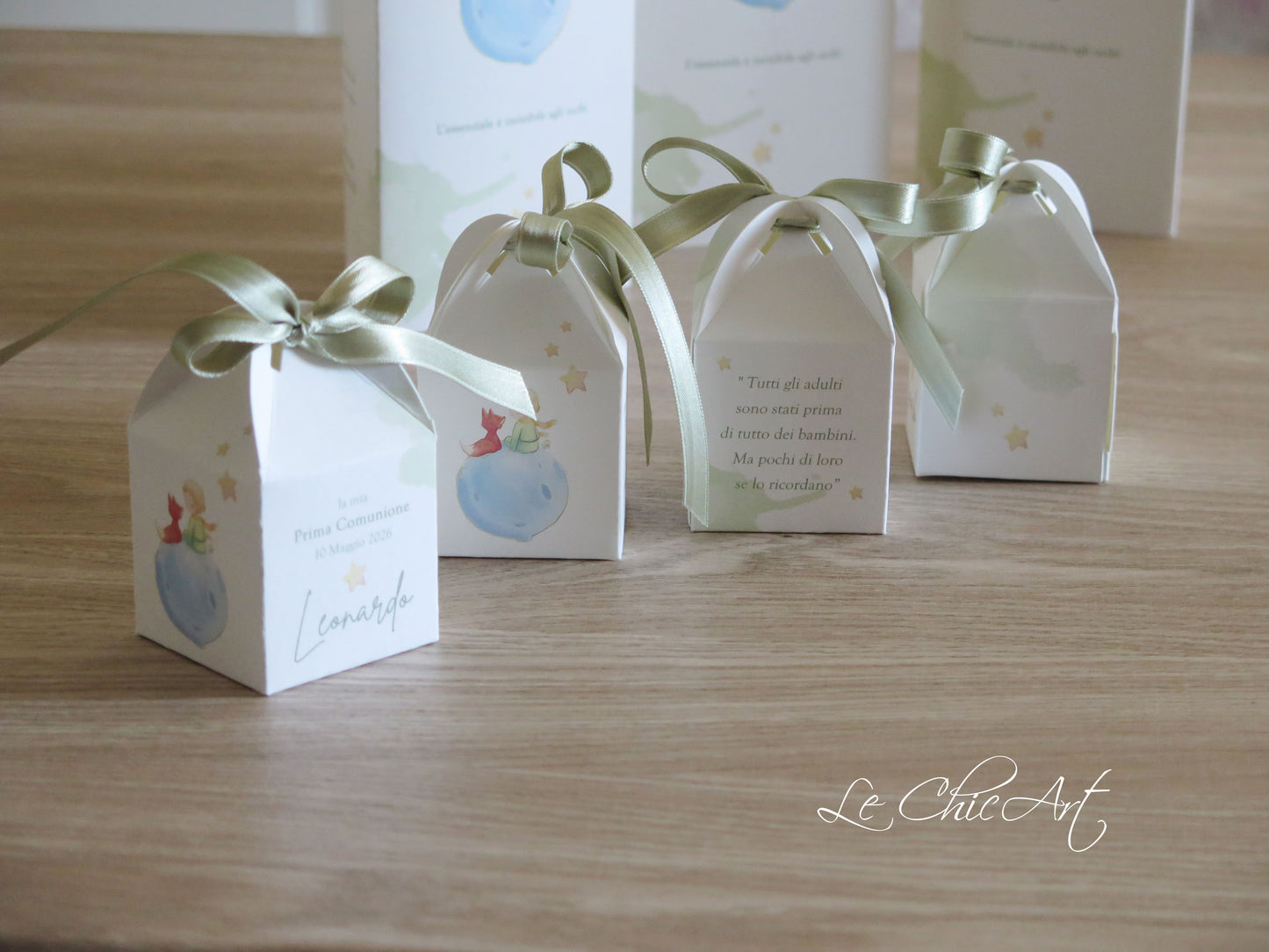 Set of 20 Little Prince confetti boxes for boys and girls, customizable lantern