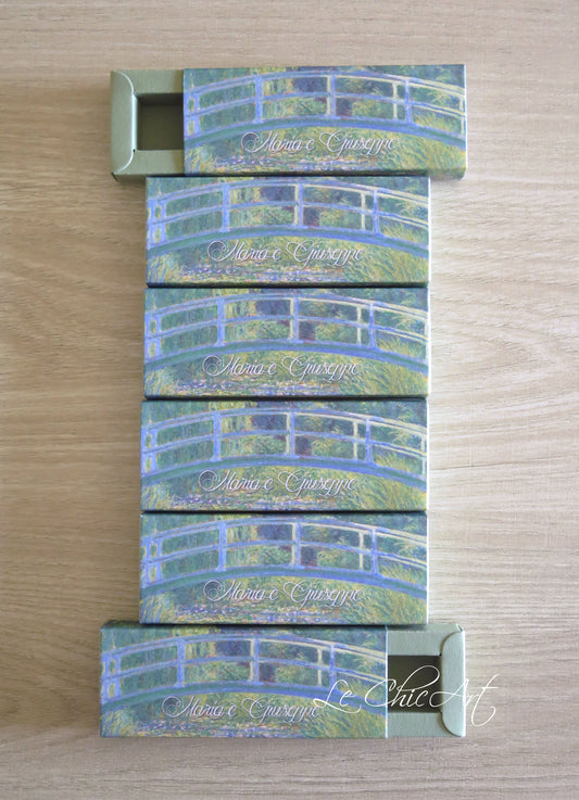 Set 20 Scatole Portaconfetti Mini Sfilo Ninfee di Monet - Arte e Pittura