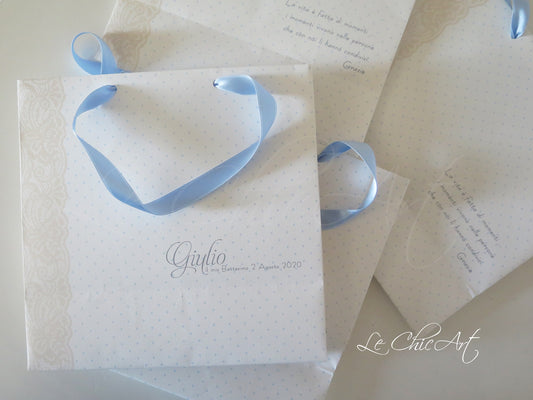 Bag con manici in doppio raso 23X23X12cm