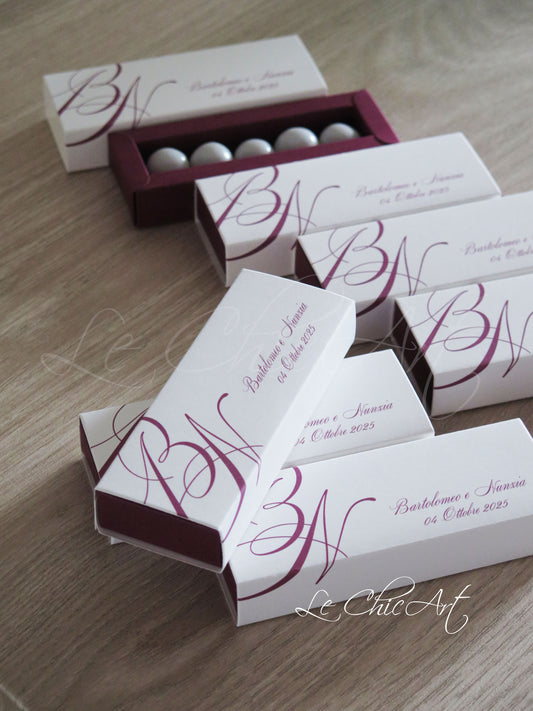 Set of sliding confetti boxes