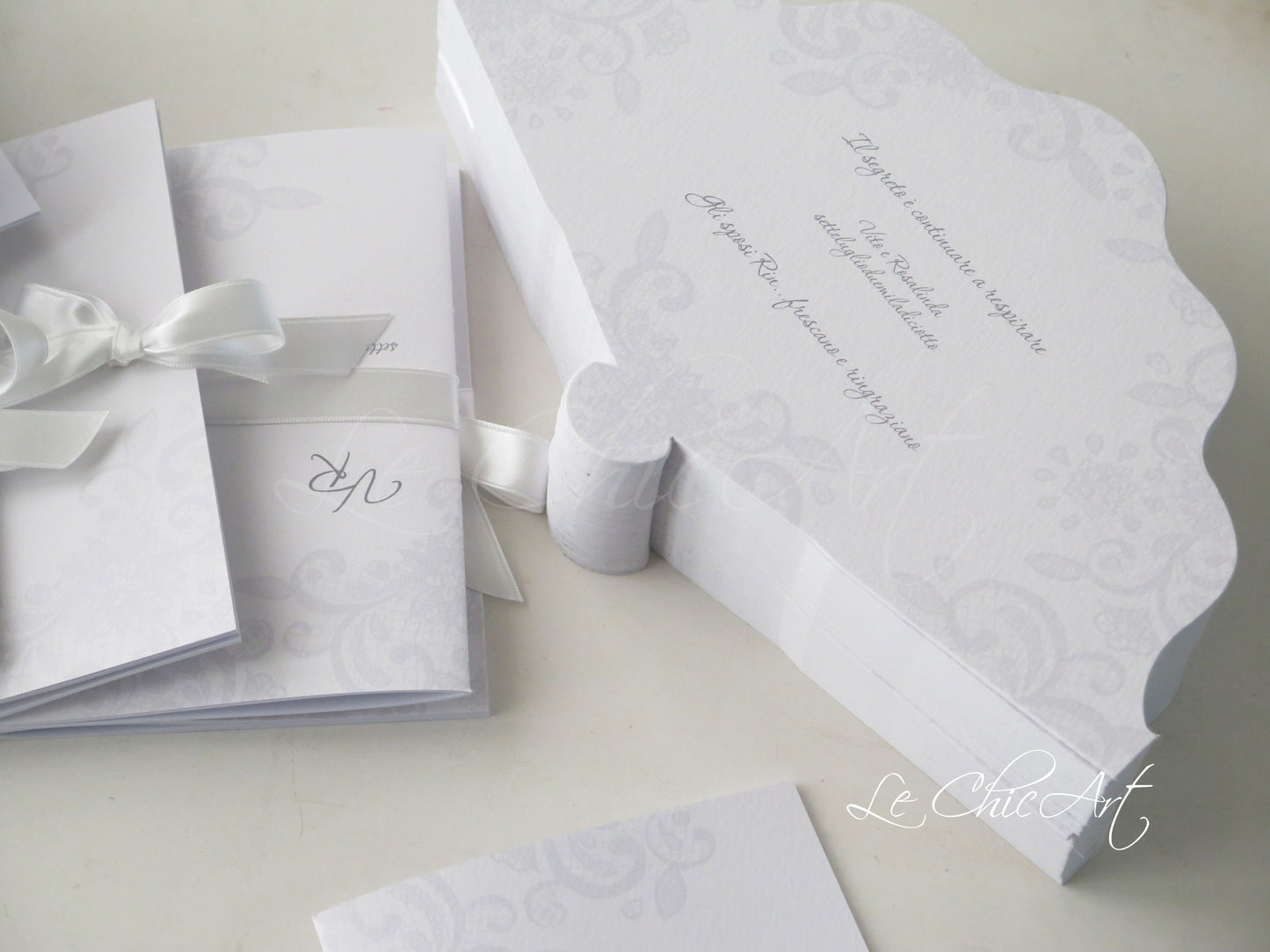 Set Ventaglio sagomato Personalizzato per Matrimonio
